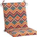 Greendale Home Fashions Outdoor High Back Dining Chair Pad, Aztec