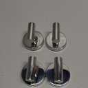 Heavy Duty Reusable Suction Cup Hooks for Shower - No Drill Bathroom/Glass/Mirror/Tiles & Metal Surfaces,and Smooth Non-Porous Surfaces for Towels, Robes, Loofahs (4, Chrome Polished)