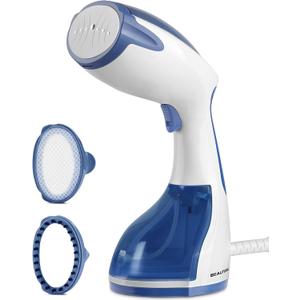 BEAUTURAL Steamer for Clothes, Portable Handheld Garment Fabric Wrinkles Remover, 30-Second Fast Heat-up, Auto-Off, Large Detachable Water Tank (Blue)