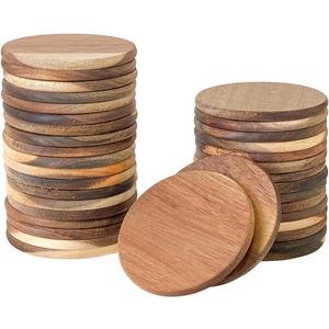 36 Pack Acacia Wood Drink Coasters, 3.68 Inch Round Wooden Acacia Wood Cup Coasters
