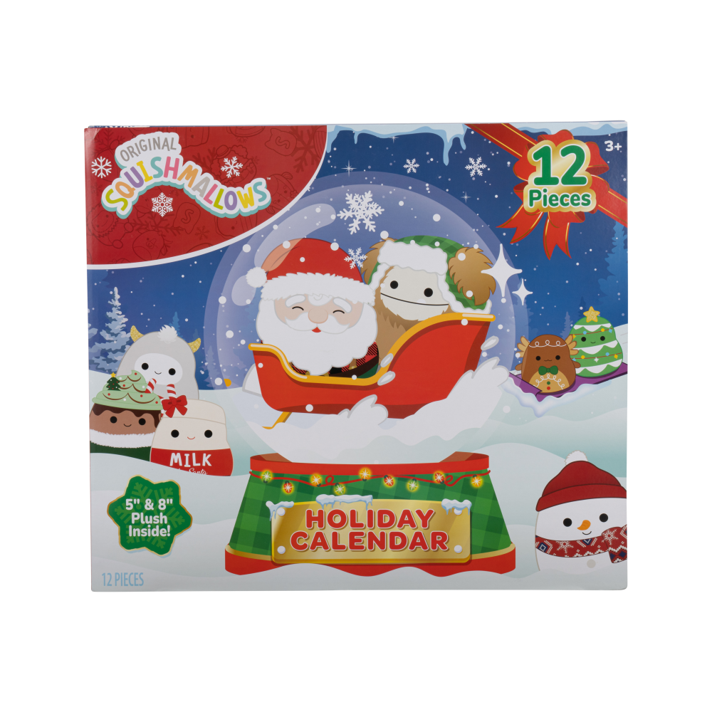 New Original Squishmallows 12 pc. Plush Holiday Calendar Box Set
