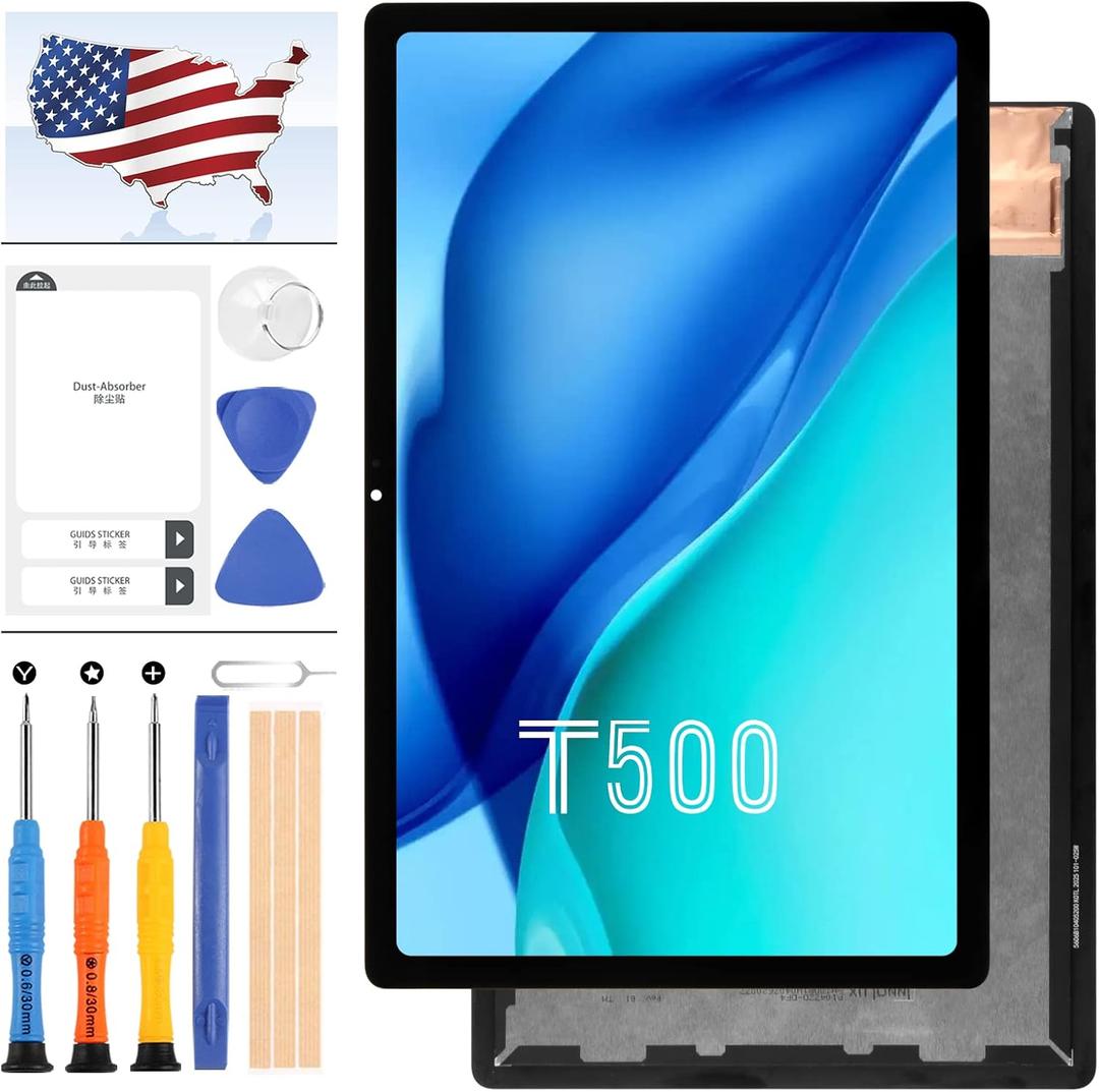 for Samsung Galaxy Tab A7 10.4 Screen Replacement T500 T505 LCD for Galaxy Tab A7 10.4 2020 SM-T500 SM-T505 LCD Display Touch Screen Digitizer Assembly Repair Parts Kit with Free Tools (Black)