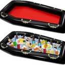 Aoriher 2 Pack 52 Inch Inflatable Coffin Cooler Fake Coffin Floatie Drink Ice Chest Buffet Bucket Beverage Cooler for Summer Pool Picnic Barbecue Supplies Halloween Holiday Party Decoration (Red)