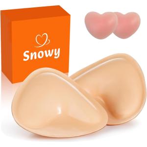 Snowy Sticky Bra Inserts,Reusable and Waterproof Double Sided Snowy Inserts,Sticky Bra Push Up for Women Dresses Bikinis