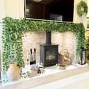 CQURE 96 Pack 672Ft Artificial Ivy Garland, Fake Vines UV Resistant Greenery Leaves Fake Plants Hanging Aesthetic Vines for Home Bedroom Party Garden Wall Room Decor