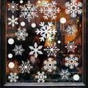 321pcs Christmas Window Decals - 9 Sheets of Snowflakes, Winter & Holiday Designs for Glass Windows