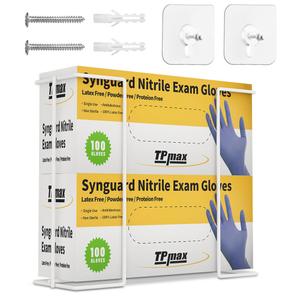 TPmax L Size Gloves Box Holder Glovesbox Wire Rack Dispenser for Gloves - Mounting Accessories Included (Medium)