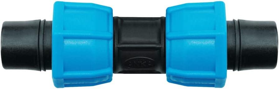 Watts ASC12 ANKA Series High Pressure Poly-Pipe Straight Coupling, 1/2" x 1/2" Black Fitting w/ Blue Tapered Nut Seals, High Grade Glass Fiber Reinforced Nylon, Agriculture & Irrigation (0.5 Inch)