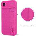 OOK Compatible with iPhone Air Leopard Case with Wrist Strap, Hot Pink Leopard TPU Shockproof Protection Slim Cover with Camera Protection for Women Girls, for 6.5inch