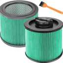 DXVC4003 HEPA Cartridge Filter Replacement Fit for DEWALT 4 Gallon Wet Dry Vacuum Cleaners, Washable and Reusable Compatible with DXV04T, DXV05P, DXV05S, DXV08S, DXV06G (2 Pack)