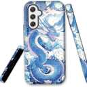 for Samsung Galaxy S25 FE Case 6.7''Hybrid 2-Layer Shockproof Hard Shell |Scratch Resistant Cover |Anime Dragon Tylish Protective Phone Case for Men & Women