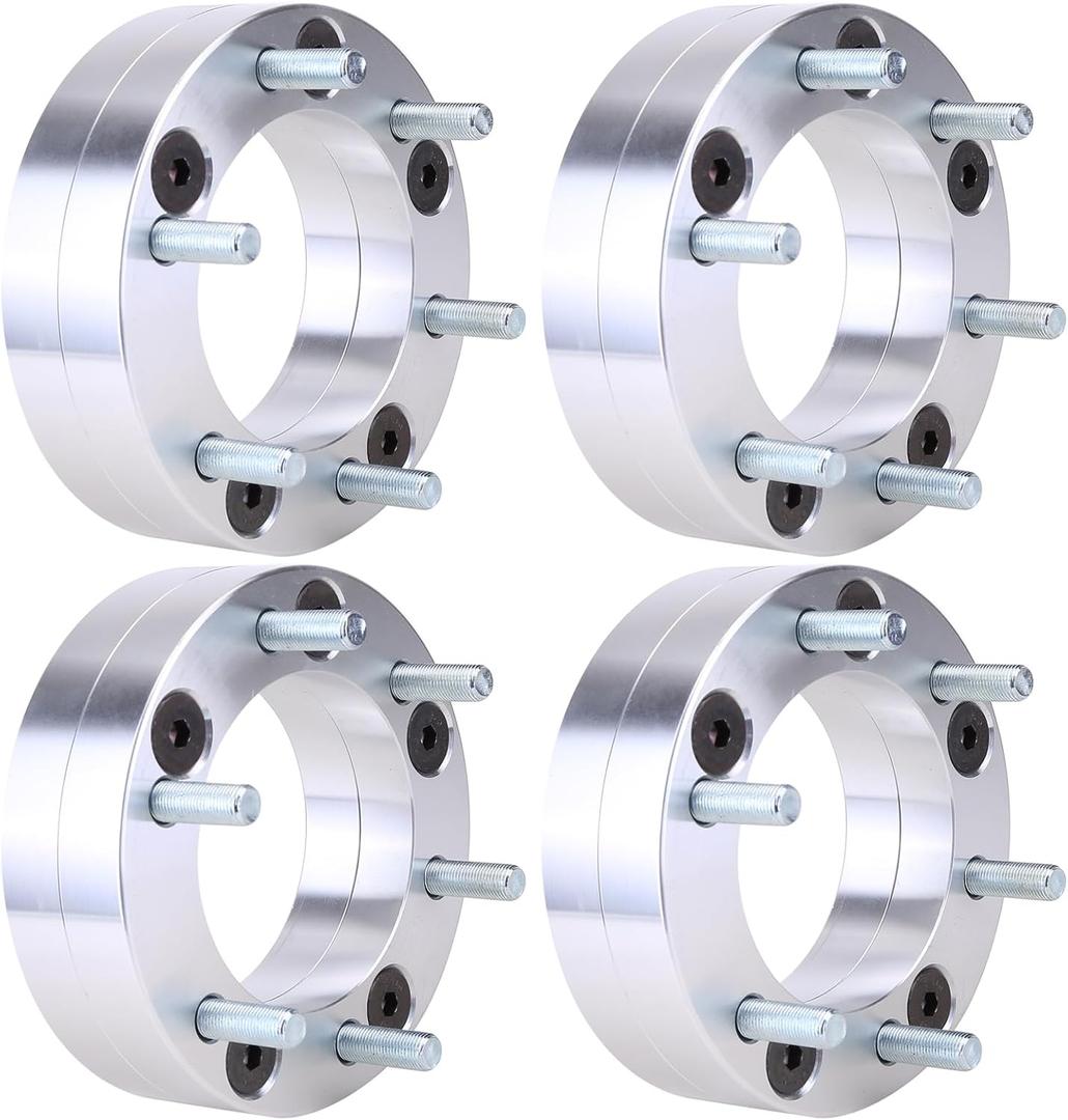 4PCS Wheel ADAPTERS 5x5.5 to 6x5.5 USE 6 Lug Wheels ON 5 Lug CAR 2 INCH 1/2x20 2004-2010 for Dodge Dakota 1971-1996 for Ford Bronco 2011-2016 for Ram 1500 Wheel Spacer Adapter