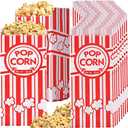 500 Pieces Paper Popcorn Bags, 1 oz Bags Individual Servings for Machine Maker Cart Supplies, Small Mini Pop Corn Bag Bulk Carnival Party