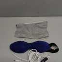 YFONG Heated Eye Mask for Dry Eyes, Stye and Migraines, USB Electric Eye Mask with 3 Temperature Settings & 4 Time Controls, Warm Eye Compress with Washable Cover for Eye Strain, Puffy and MGD (Indigo)