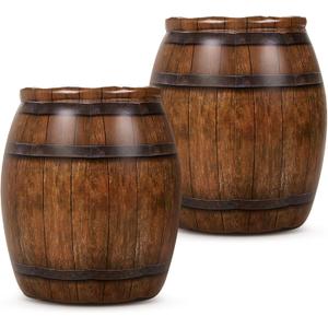 Civaner 2 Pcs Western Cowboy Party Decoration, PVC Inflatable Pirate Barrels Western Cowboy Decor Barrel for Wild West Adventure Party Nautical Themed Photo Props Farmhouse Supplies