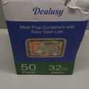 50 Pack (100-Piece) 32 oz Meal Prep Containers Reusable with Easy Open Lids, Sturdy Leakproof Food Safe, Microwave Freezer Dishwasher Safe, To Go Take Out Plastic Food Storage Pans with Lids, Black