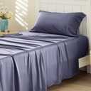 Bedsure Cooling Sheets Twin, Rayon Derived from Bamboo, Cooling Sheets, Breathable & Soft, Deep Pocket Up to 16 Inches, Hotel Luxury Silky Bedding for Hot Sleepers, Dark Grey