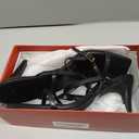 Women's Strappy High Heeled Sandals Open Toe Ankle Strap heels Comfy Weddings Shoes (8.5, Black Pu)