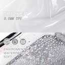 Clear Beach Bag Travel Tote Transparent Backpack for Women Girls Stadium Approved Crossbody Messenger Shoulder Handbag (Black)