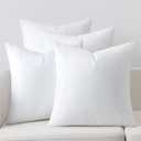 MIULEE Pillow Insert 18x18 Inch Set of 4, Decorative Square Throw Pillow Inserts, Premium Fluffy Pillow Forms Sham Stuffer for Sofa Couch Living Room