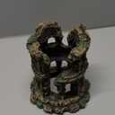 Hamiledyi Aquarium Antique Roman Column Ruins European Castle Stone Cave Decorations Fish Tank Artificial Resin Ornaments Large Landscaping for Betta Hide Play