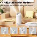 HandFan Small Portable Humidifier Rechargeable, 140ml/h Wireless Ultrasonic humidifier Battery Operated, Mini Personal Cordless Cool Mist Humidifiers, for Bedroom Office Travel Car Plants(Gray)
