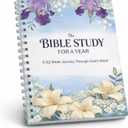 CROOT Bible Study Journal for Women 52 Week Bible Study, Bible in a Year Spiral Notebook, Guided Scripture & Prayer, Build a Faith Habit Without Feeling Overwhelmed, Large 8.5"x11" Lay-Flat
