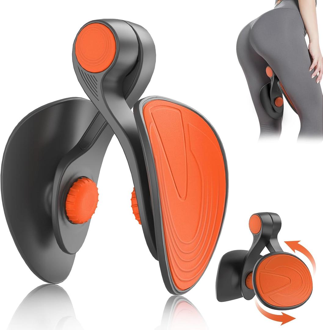 Kegel Exerciser, Pelvic Floor Muscle Exercise Devices for Women, Inner Thigh Exerciser Leg Workout Equipment Thigh Trainer for Male Hip Trimmer Inner Thigh Toner Workout (Red Black)