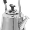 Luxshiny Small Stovetop Tea Kettle with Removable Infuser Whistling 1.1 Quart Stainless Steel Water Kettle for Home Kitchen