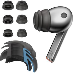 Premium Multi-Flange Eartips for Galaxy Buds3 Pro (Black, Mixed(SML))  Always Fits, Never Slips