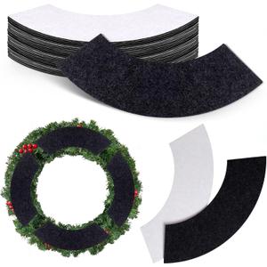 16 Pcs Wreath Pad Door Protector Felt Adhesive Non Slip Door Protector Garland Wreath Backing Padding Scratch Protection for Doors Crafts Holiday Scratch Dings Dent (16)
