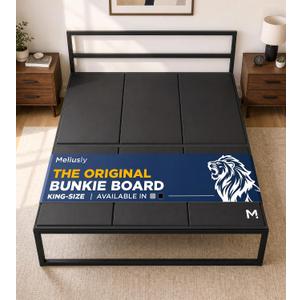 Original Bunkie Board King Size (76x80) - Under Bed Support, Black