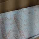 LIVEBOX Washable Living Room Rug 8x10, Soft Boho Pink Area Rug for Bedroom, Non-Slip Vintage Floral Rug, Ultra-Thin Non-Shedding Large Carpet for Dining Room, Nursery, Home Office, Light Pink