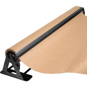 DIY Crew 36 Inch Paper Roll Dispenser and Cutter - Heavy-Duty Wall Mountable, Non Slip Tabletop - Kraft, Freezer, Butcher Paper - Up to 1000ft Rolls (Matte Black)