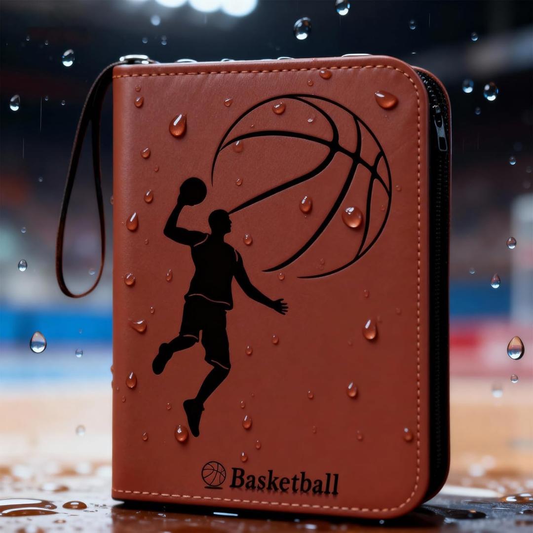 Basketball Card Binder 400 Pockets Trading Card Album with Inspirational Growth Dream Design | 50 Removable Sleeves for Sports Collectors | Large Capacity Organizer 2025-2026 Style