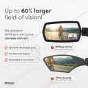 WITTKOP Bike Mirror | Large HD Field of Vision | 360 Rotatable & Foldable | Mounting Above & Below | Break-Proof & Durable | Ebike Accessories, Bike Mirror Handlebar Mount, Bicycle Mirrors