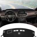 FIILINES Dash Cover for Chevrolet Suburban/Chevrolet Tahoe/GMC Yukon 2021-2024 (Not for GMC Yukon Denali), Dashboard Mat Cover Car Accessories Sunshade Nonslip Mesh Protector No Glare Black
