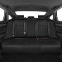 AOMSAZTO Custom Fit Car Seat Covers for Honda Accord: 2018 2019 2020 2021 2022 EX-L,Touring,Sport,EX,Hybrid - Faux Leather Accord Seat Covers Full Set Black (Removable Rear Seat Headrest)