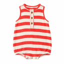 Baby Clothes, Orange And White Stripes, Sleeveless for 0-3 Months