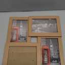 4x6 Collage Picture Frame with Real Glass, 4 Opening Wooden Photo Collage Frame with Stand, Family Multi Picture Frame for Wall or Tabletop Display, 4 Photo Gallery Frame for Home Decor, Rustic Brown