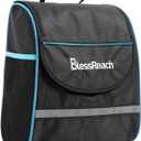 BlessReach Knee Walker Storage Bag - Universal Fit, Reflective, Water-Resistant Oxford Cloth Carry Bag for Knee ScootersBlue