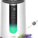 DREO Air Purifier for Home, HEPA Sleep Mode, AHAM VERIFIDE Air Purifiers for Bedroom, Pets, Smoke, Dust, Pollen & Odors, PM2.5 Monitor, Auto & Turbo Mode, 4 Speeds, Scent Diffuser, DR-HAP008(Dreo 338)