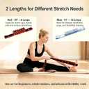 2 x Resistance Bands for Stretching, 8 & 12 Loop Stretch Strap Set, Numbered Yoga & Physical Therapy Bands for Flexibility, Pilates & Full Body Workout (35" & 51")