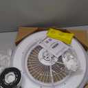 24" Bladeless Ceiling Fan with Lights, Smart Low Profile Ceiling Fan with Alexa, APP Control Dimmable Color Ambient, Modern Flush Mount RGB Ceiling Fans White