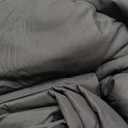 MUXHOMO 7 Pieces California King Comforter Set, Seersucker Bed in a Bag Cal King Size, All Season Luxury Bedding Set with Comforter, Flat Sheet, Fitted Sheet, Pillowcases & Shams, Black