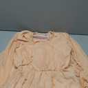 Women's Off-the-shoulder Peplum Dress  in a peach/light coral, Size M