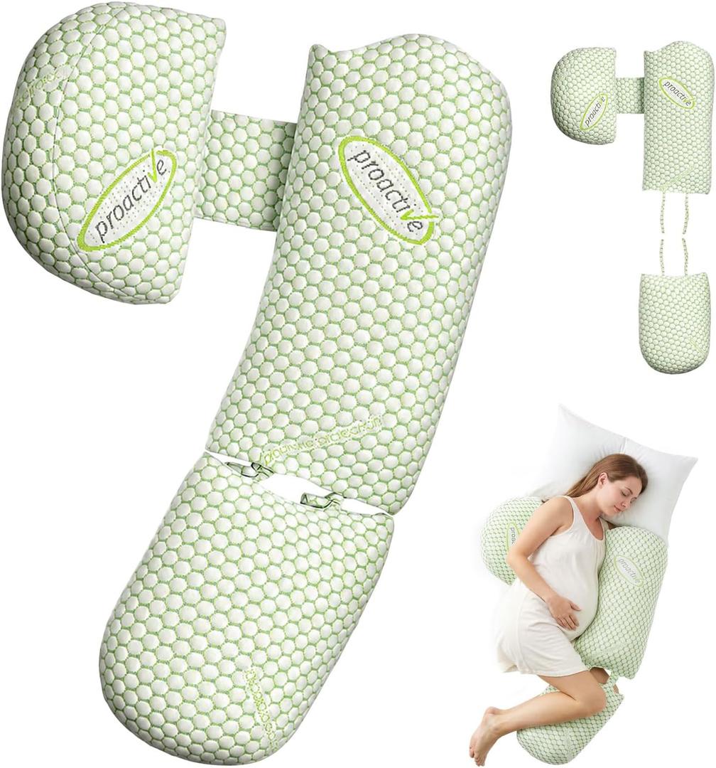 Pregnancy Pillow 3-in-1 Adjustable Support for Belly, Back and Leg, One Size