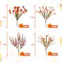 Uieke 36PCS Artificial Mums Outdoor Fall Fake Plastic Flowers Fake Autumn Plants No Fade for Outside Window Box Porch Planters Farmhouse Garden Decor