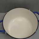 Enameled Cast Iron Dutch Oven Pot with Lid, for Sourdough Bread Baking, Round Dutch Ovens, 6 Quart, Blue