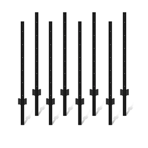 XYADA Fence Posts Sturdy Duty Metal Fence Post,U Post for Fencing in Garden Yard and Outdoor Wire (4FT- 8 Pack)